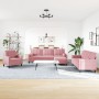 Juego de sofás con cojines 4 piezas terciopelo rosa de , Sofás - Ref: Foro24-3278464, Precio: 831,75 €, Descuento: %