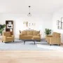 Set of sofas with 4 brown velvet cushions by , Sofas - Ref: Foro24-3278388, Price: 756,00 €, Discount: %