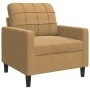 Set of sofas with 4 brown velvet cushions by , Sofas - Ref: Foro24-3278388, Price: 756,00 €, Discount: %
