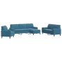 Juego de sofás con cojines 4 piezas terciopelo azul de , Sofás - Ref: Foro24-3278470, Precio: 826,70 €, Descuento: %