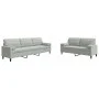 Juego de sofás con cojines 2 piezas terciopelo gris claro de , Sofás - Ref: Foro24-3278491, Precio: 502,09 €, Descuento: %