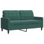 Juego de sofás con cojines 2 piezas terciopelo verde oscuro de , Sofás - Ref: Foro24-3278493, Precio: 613,66 €, Descuento: %