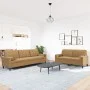 2-piece brown velvet sofa set with cushions by , Sofas - Ref: Foro24-3278498, Price: 539,13 €, Discount: %