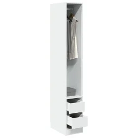 Armario de madera de ingeniería blanco 30x50x200 cm de , Armarios roperos - Ref: Foro24-3307738, Precio: 126,84 €, Descuento: %