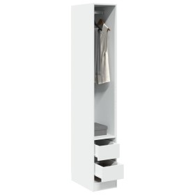 Armario de madera de ingeniería blanco 30x50x200 cm de , Armarios roperos - Ref: Foro24-3307738, Precio: 139,84 €, Descuento: %