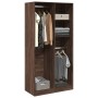 Armario madera contrachapada color roble marrón 100x50x200 cm de , Armarios roperos - Ref: Foro24-3307771, Precio: 166,87 €, ...