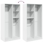 Armario de madera contrachapada blanco 100x50x200 cm de , Armarios roperos - Ref: Foro24-3307765, Precio: 172,38 €, Descuento: %