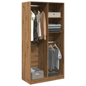 Armario de madera de ingeniería roble artesanal 100x50x200 cm de , Armarios roperos - Ref: Foro24-3307773, Precio: 150,65 €, ...