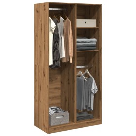 Armario de madera de ingeniería roble artesanal 100x50x200 cm de , Armarios roperos - Ref: Foro24-3307773, Precio: 152,58 €, ...