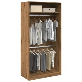 Armario de madera de ingeniería roble artesanal 100x50x200 cm de , Armarios roperos - Ref: Foro24-3307809, Precio: 167,37 €, ...