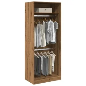 Armario de madera de ingeniería roble artesanal 80x50x200 cm de , Armarios roperos - Ref: Foro24-3307800, Precio: 140,74 €, D...