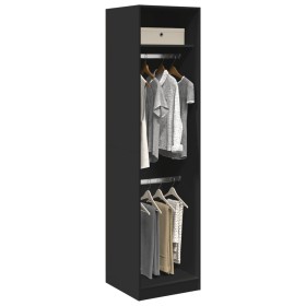 Armario de madera contrachapada negro 50x50x200 cm de , Armarios roperos - Ref: Foro24-3307784, Precio: 150,86 €, Descuento: %