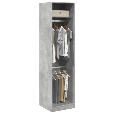 Armario de madera contrachapada gris hormigón 50x50x200 cm de , Armarios roperos - Ref: Foro24-3307786, Precio: 122,10 €, Des...