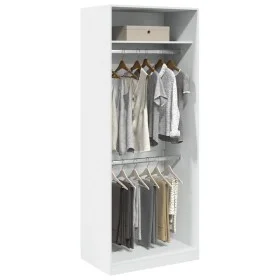Armario de madera de ingeniería blanco 80x50x200 cm de , Armarios roperos - Ref: Foro24-3307792, Precio: 162,06 €, Descuento: %