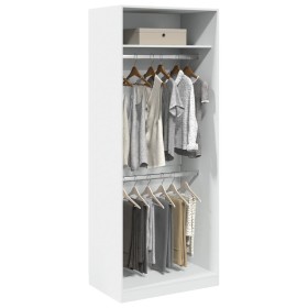 Armario de madera de ingeniería blanco 80x50x200 cm de , Armarios roperos - Ref: Foro24-3307792, Precio: 166,35 €, Descuento: %