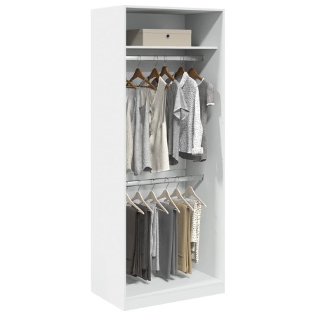Armario de madera de ingeniería blanco 80x50x200 cm de , Armarios roperos - Ref: Foro24-3307792, Precio: 166,35 €, Descuento: %