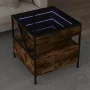 Mesa de centro con Infinity LED roble ahumado 50x50x51 cm de , Mesas de centro - Ref: Foro24-847714, Precio: 86,47 €, Descuen...