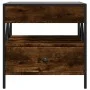 Mesa de centro con Infinity LED roble ahumado 50x50x51 cm de , Mesas de centro - Ref: Foro24-847714, Precio: 86,47 €, Descuen...