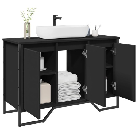 Armario de lavabo de baño madera ingeniería negro 91x35x60 cm de , Muebles de baño - Ref: Foro24-848659, Precio: 123,03 €, De...
