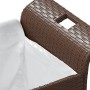 Banco de jardín con cojín ratán sintético marrón 116x46x57 cm de , Bancos de jardín - Ref: Foro24-363419, Precio: 114,76 €, D...