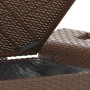 Banco de jardín con cojín ratán sintético marrón 116x46x57 cm de , Bancos de jardín - Ref: Foro24-363419, Precio: 114,76 €, D...