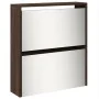 Mueble zapatero y espejo 5 niveles roble marrón 63x17x169,5 cm de , Zapateros y organizadores de calzado - Ref: Foro24-322828...