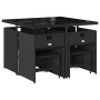 Set de comedor de jardín 9 pzas y cojines ratán sintético negro de , Conjuntos de jardín - Ref: Foro24-3211135, Precio: 357,4...