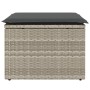 Taburete jardín con cojín ratán sintético gris claro 55x55x37cm de , Otomanas de exterior - Ref: Foro24-366181, Precio: 63,11...