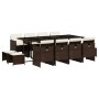 Set muebles de jardín 13 pzas y cojines ratán sintético marrón de , Conjuntos de jardín - Ref: Foro24-3210621, Precio: 769,54...