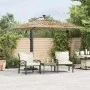 Sombrilla de jardín con LEDs poste acero marrón 246x246x230 cm de , Sombrillas - Ref: Foro24-4005086, Precio: 191,36 €, Descu...