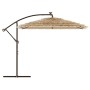 Sombrilla de jardín con LEDs poste acero marrón 246x246x230 cm de , Sombrillas - Ref: Foro24-4005086, Precio: 214,81 €, Descu...