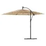 Sombrilla de jardín con LEDs poste acero marrón 246x246x230 cm de , Sombrillas - Ref: Foro24-4005086, Precio: 191,36 €, Descu...
