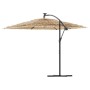 Sombrilla de jardín con LEDs poste acero marrón 246x246x230 cm de , Sombrillas - Ref: Foro24-4005086, Precio: 214,81 €, Descu...