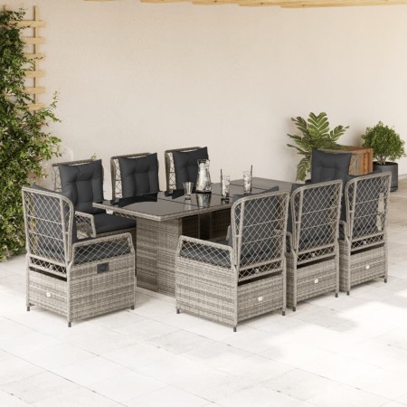 Set comedor jardín 9 pzas y cojines ratán sintético gris de , Conjuntos de jardín - Ref: Foro24-3262929, Precio: 978,97 €, De...