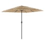 Sombrilla de jardín con LEDs poste acero marrón 248x248x248 cm de , Sombrillas - Ref: Foro24-4005117, Precio: 138,74 €, Descu...