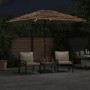Sombrilla de jardín con LEDs poste acero marrón 248x248x248 cm de , Sombrillas - Ref: Foro24-4005117, Precio: 138,74 €, Descu...