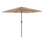 Sombrilla de jardín con LEDs poste acero marrón 248x248x248 cm de , Sombrillas - Ref: Foro24-4005117, Precio: 138,74 €, Descu...