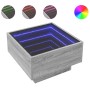 Mesa de centro y LED madera ingeniería gris Sonoma 50x50x30 cm de , Mesas de centro - Ref: Foro24-847509, Precio: 107,91 €, D...