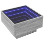 Mesa de centro y LED madera ingeniería gris Sonoma 50x50x30 cm de , Mesas de centro - Ref: Foro24-847509, Precio: 107,91 €, D...