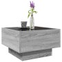 Mesa de centro y LED madera ingeniería gris Sonoma 50x50x30 cm de , Mesas de centro - Ref: Foro24-847509, Precio: 107,91 €, D...