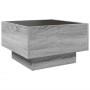 Mesa de centro y LED madera ingeniería gris Sonoma 50x50x30 cm de , Mesas de centro - Ref: Foro24-847509, Precio: 107,91 €, D...