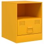 Mesita de noche acero amarillo mostaza 34,5x39x44 cm de , Mesitas de noche - Ref: Foro24-841757, Precio: 49,42 €, Descuento: %