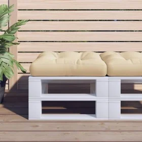 Cojín para sofá de palets de tela beige 58x58x10 cm de , Cojines para sillas y sofás - Ref: Foro24-360903, Precio: 25,00 €, D...