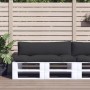 Cojines para palets 2 unidades tela negro de , Cojines para sillas y sofás - Ref: Foro24-360929, Precio: 87,28 €, Descuento: %