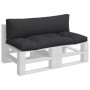 Cojines para palets 2 unidades tela negro de , Cojines para sillas y sofás - Ref: Foro24-360929, Precio: 87,28 €, Descuento: %