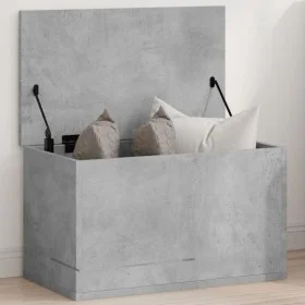 Caja de almacenaje madera ingeniería gris hormigón 60x35x35 cm de , Baúles de almacenamiento - Ref: Foro24-840677, Precio: 50...