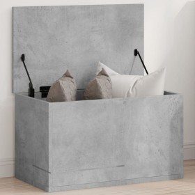 Caja de almacenaje madera ingeniería gris hormigón 60x35x35 cm de , Baúles de almacenamiento - Ref: Foro24-840677, Precio: 50...