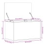Caja de almacenaje madera ingeniería gris hormigón 60x35x35 cm de , Baúles de almacenamiento - Ref: Foro24-840677, Precio: 50...