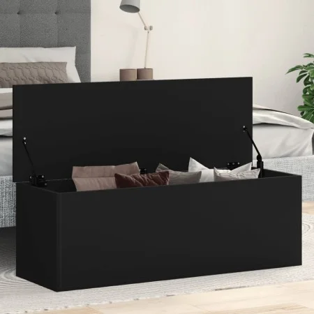 Caja de almacenaje madera de ingeniería negro 102x35x35 cm de , Baúles de almacenamiento - Ref: Foro24-840689, Precio: 80,79 ...