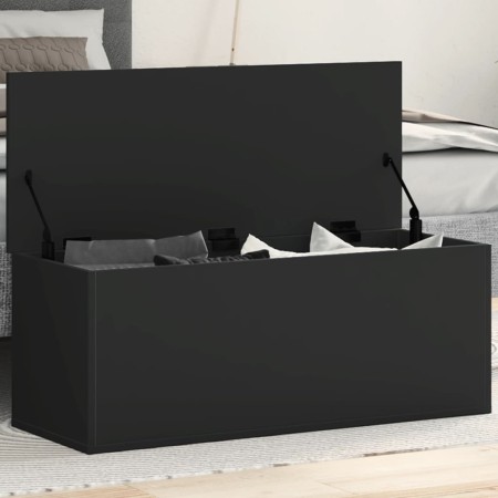 Caja de almacenaje madera de ingeniería negro 90x35x35 cm de , Baúles de almacenamiento - Ref: Foro24-840682, Precio: 73,37 €...